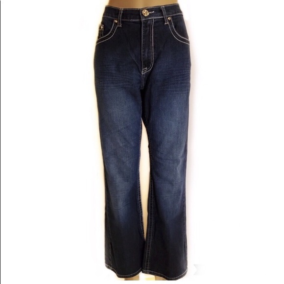 🌲3/$20 Ms. Firefly Low Waist Bootcut Flare Blue Jeans 12 - Picture 2 of 7
